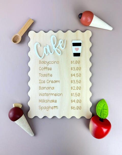 Kids Play Cafe Menu Sign - Luma Light