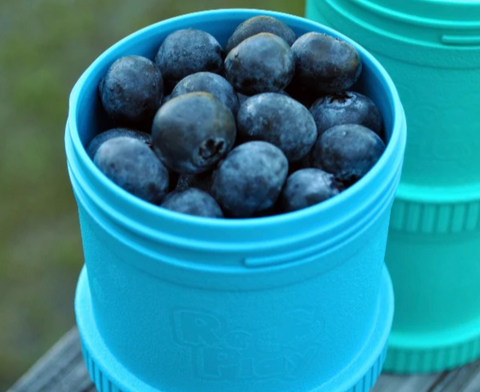 Snack stack 2 pods with lid Bright Pink - RePlay