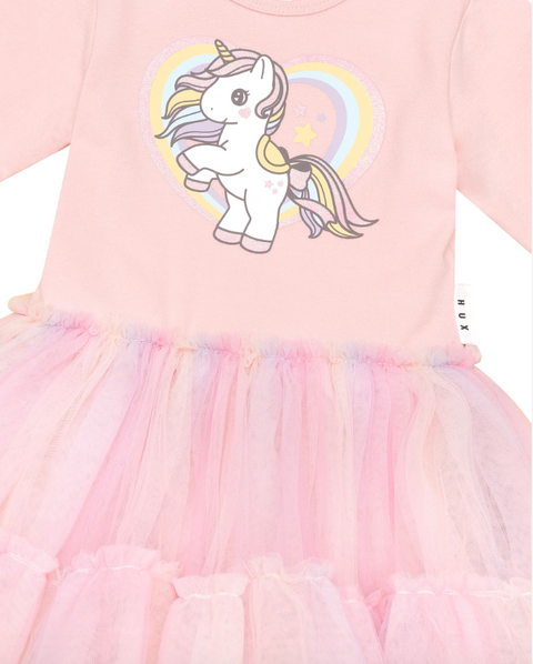 Rainbow Unicorn Ballet Dress - Candy - Huxbaby