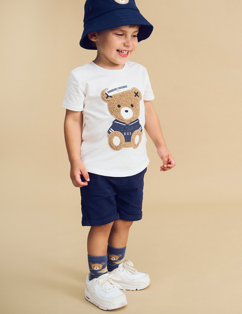 Chino Shorts - Navy - Huxbaby DISCOUNTED