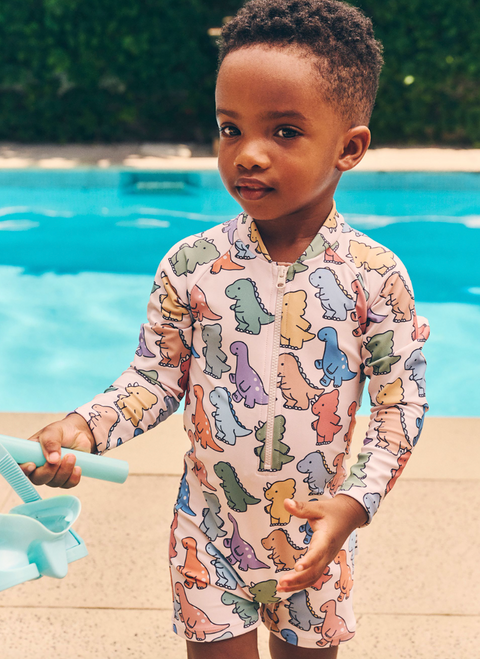 Dino Play Swim Shortie - Multi - Huxbaby DISCOUNTED