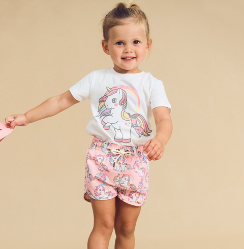 Rainbow Unicorn T-Shirt - White - Huxbaby  DISCOUNTED