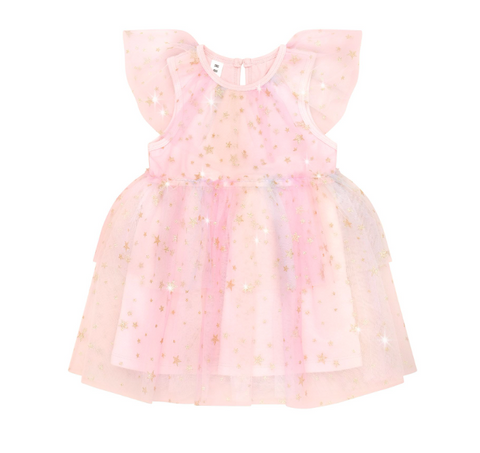 Starry Rainbow Frill Tulle Dress - Huxbaby DISCOUNTED