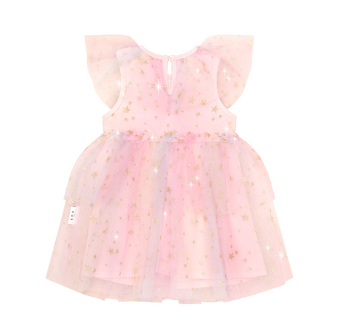 Starry Rainbow Frill Tulle Dress - Huxbaby DISCOUNTED