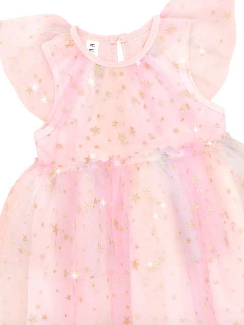 Starry Rainbow Frill Tulle Dress - Huxbaby DISCOUNTED