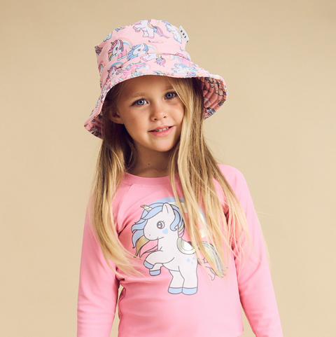 Rainbow Unicorn Candy Swim Hat - Huxbaby