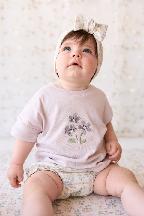 Organic Cotton Frill Bloomers - Moons Garden Lavender - Jamie Kay - DISCOUNTED