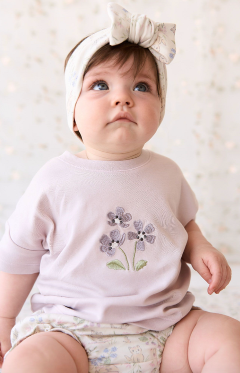 Organic Cotton Frill Bloomers - Moons Garden Lavender - Jamie Kay - DISCOUNTED