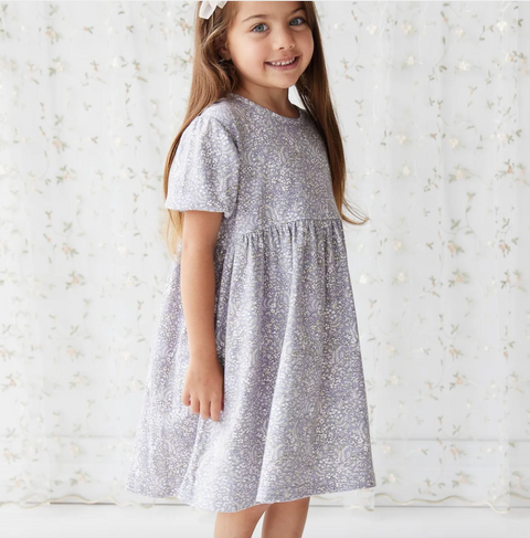 Organic Cotton Penny Dress - April Lilac - Jamie Kay