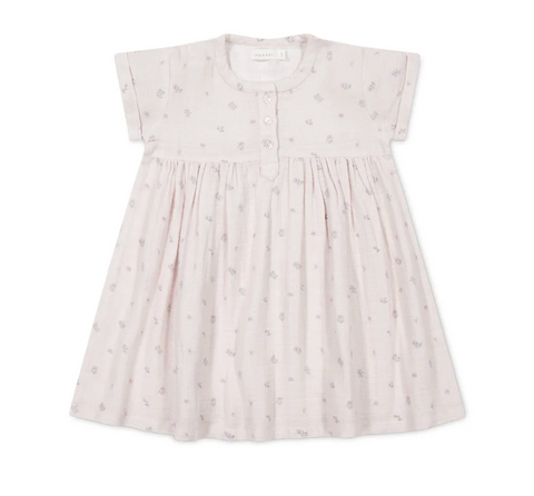 Organic Cotton Muslin Short Sleeve Dress - Meredith Violet - Jamie Kay