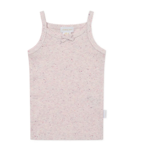 Organic Cotton Fine Rib Singlet - Tulip Fleck  - Jamie Kay - DISCOUNTED