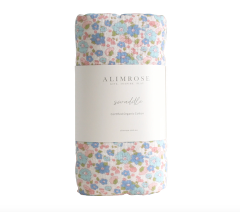 Muslin Swaddle Liberty Blue - Alimrose