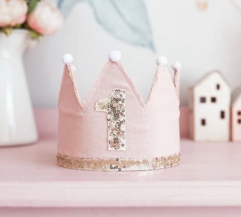 1st Birthday Crown Pink - Alimrose