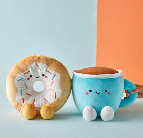 Donut and Coffee Magnetic Plush Pair (Extra Large) - Better Together - Hallmark