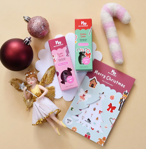 Cute Christmas Themed Kids Nail Stickers - No Nasties