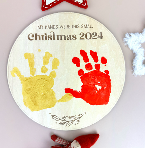 Christmas handprint sign - My hands were this small - Luma Light