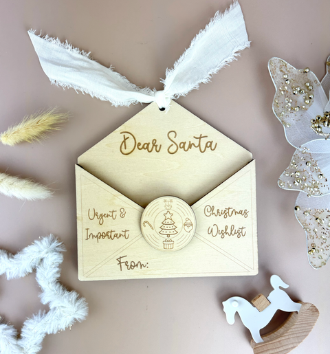 Letter to Santa - Christmas Wishlist Envelope Ornament - Luma Light