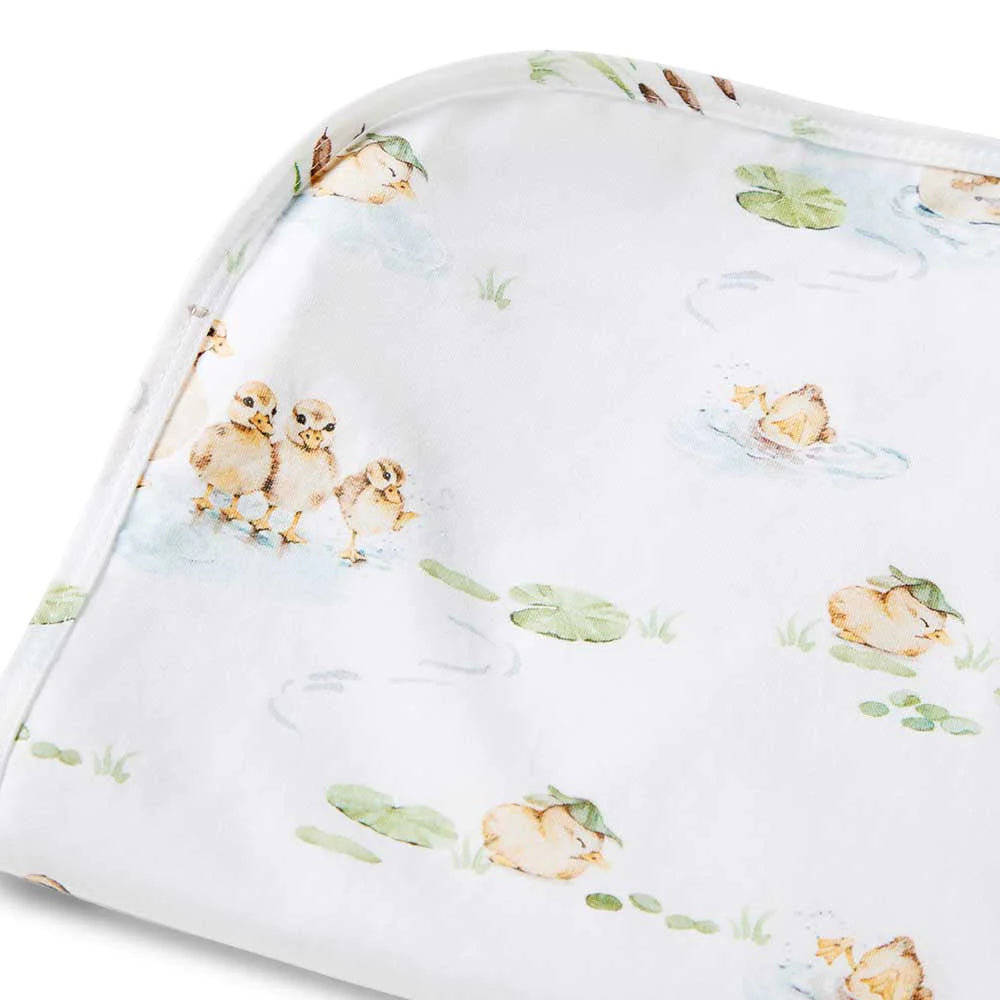 Duck Pond Organic Jersey Wrap & Beanie Set - Snuggle Hunny