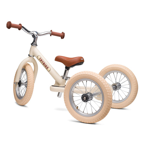 Convertible Trike & Balance Bike - Cream - Trybike