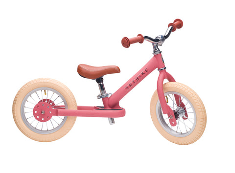 Convertible Trike & Balance Bike - Matte Pink - Trybike