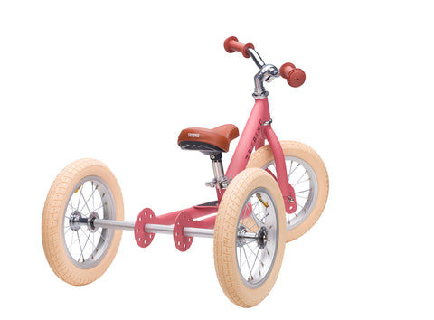 Convertible Trike & Balance Bike - Matte Pink - Trybike