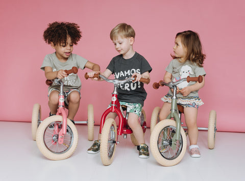 Convertible Trike & Balance Bike - Matte Pink - Trybike