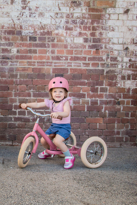 Convertible Trike & Balance Bike - Matte Pink - Trybike