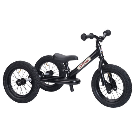 Convertible Trike & Balance Bike - Black - Trybike