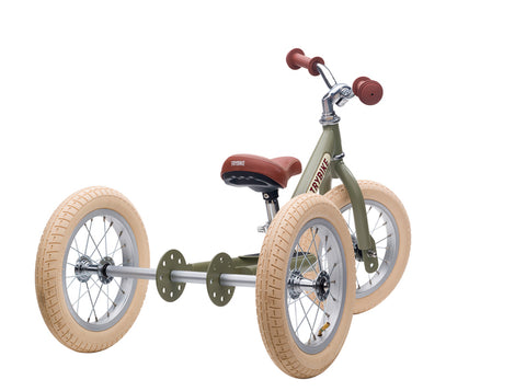 Convertible Trike & Balance Bike - Matte Green - Trybike