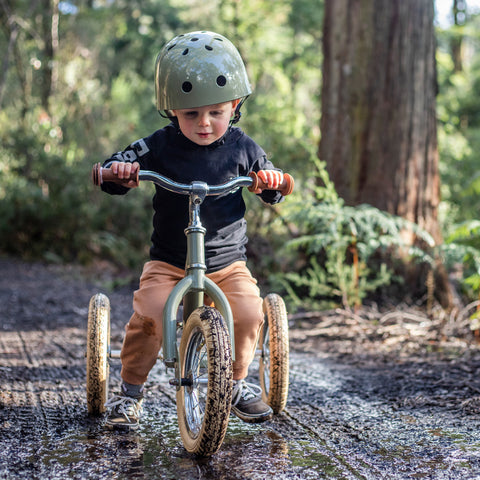 Convertible Trike & Balance Bike - Matte Green - Trybike