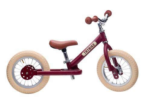 Convertible Trike & Balance Bike - Matte Red - Trybike