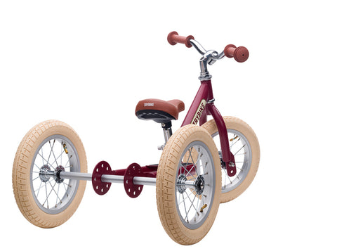 Convertible Trike & Balance Bike - Matte Red - Trybike