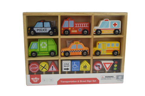 Transportation Vehicles & Street Signs - Tooky Toy