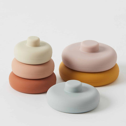 Charli Silicone Round Stacker - Nordic Kids