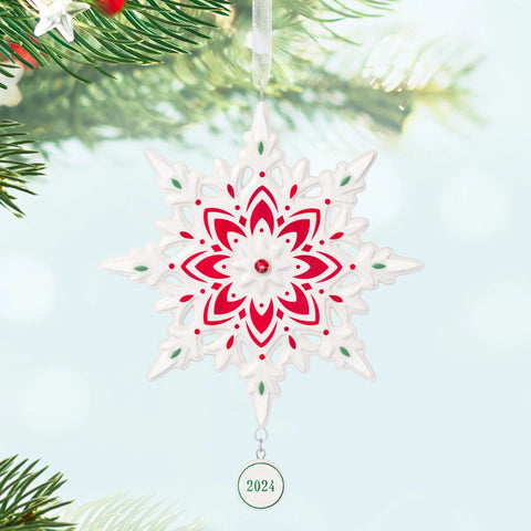 Snowflake (Porcelain) — 2024 Keepsake Christmas Ornament- Hallmark