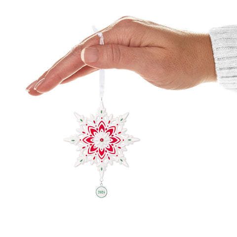 Snowflake (Porcelain) — 2024 Keepsake Christmas Ornament- Hallmark