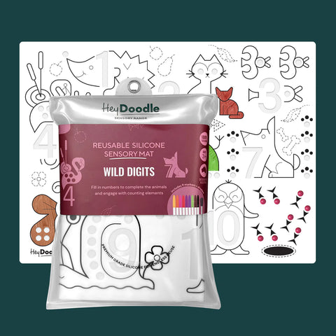 Wild Digits - Sensory Drawing Mat - Hey Doodle