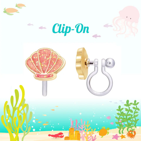 Clip On Cutie Earrings- Shell-Abrate - Girl Nation