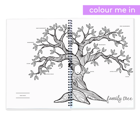 The Colour-Me-In Baby Book - A Baby Keepsake Book - Blueberry Co