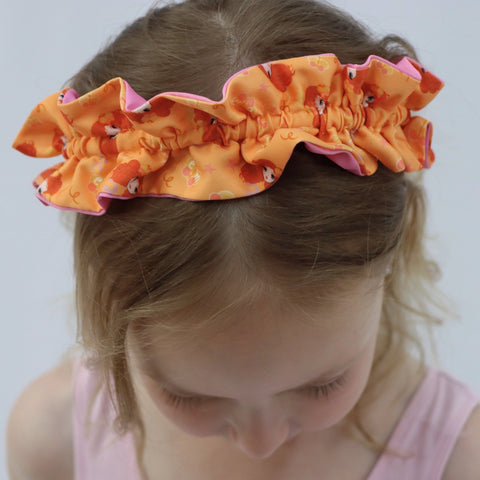 Emma Memma Reversible Headband  - Pink Poppy