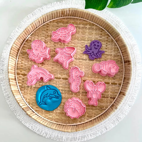 Sea Life - Cutters & Stamps Set - Wild Dough