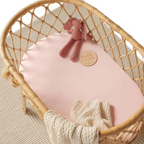 Baby Pink Organic Bassinet Sheet / Change Pad Cover - Snuggle Hunny