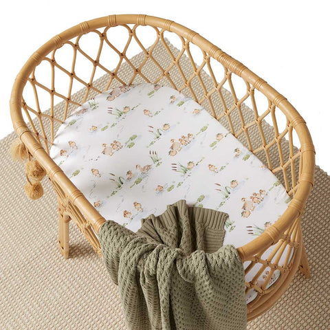 Duck Pond Bassinet Sheet / Change Pad Cover - Snuggle Hunny