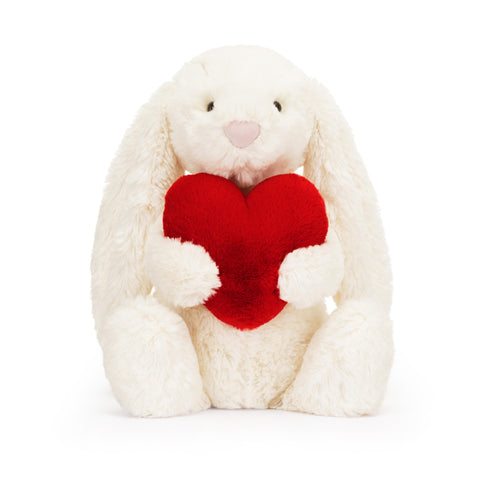 Bashful Red Love Heart Bunny - Jellycat