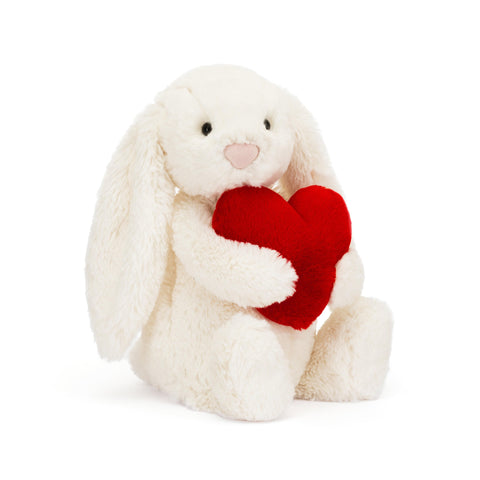 Bashful Red Love Heart Bunny - Jellycat