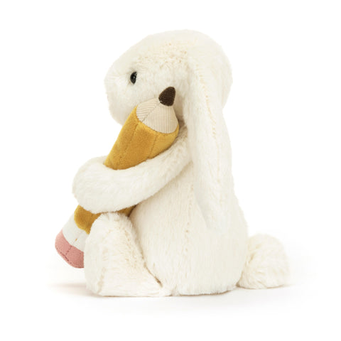 Bashful Bunny with Pencil - Cream - Jellycat