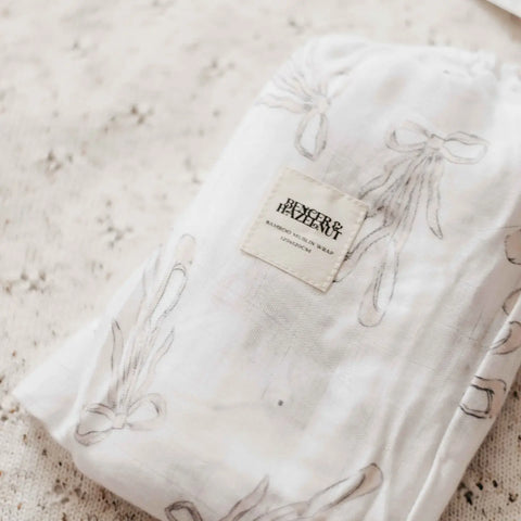 Bamboo Muslin Swaddle - Tiny Dancer - Bencer & Hazelnut