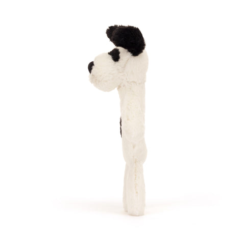 Bashful Black & Cream Puppy Ring  Rattle - Jellycat