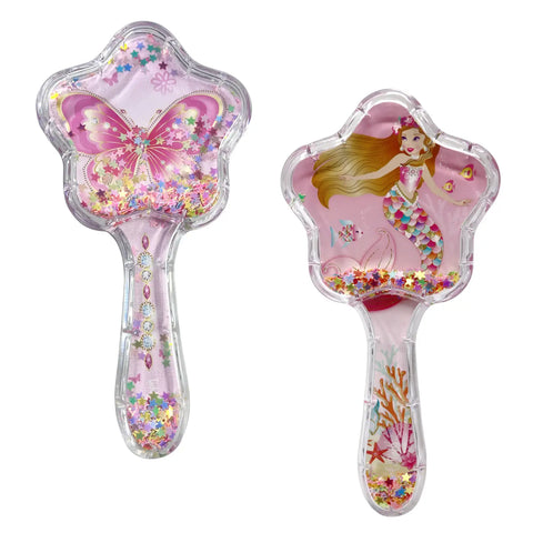 Enchanted Mermaid Dazzling Butterfly Hair Brush  - Pink Poppy