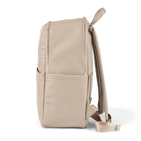 Multitasker Nappy Backpack - Oat Vegan Leather - OIOI